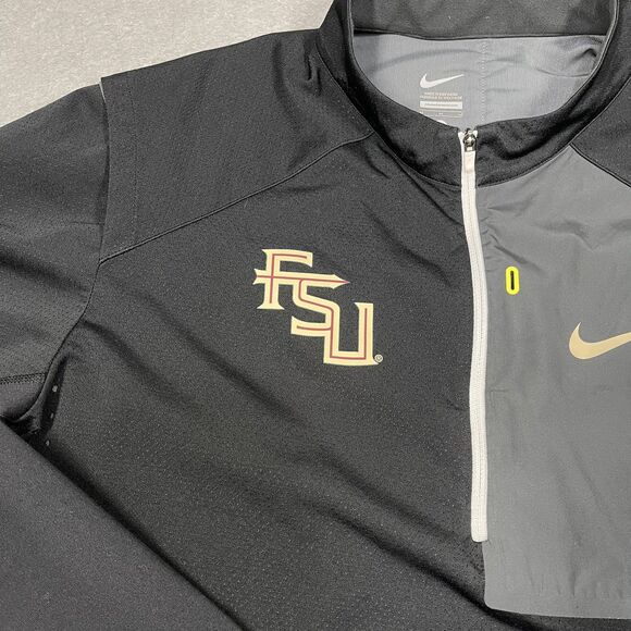 Florida State Seminoles Jacket Mens Black Medium Nike Pullover FSU Football NCAA - Picture 4 of 13